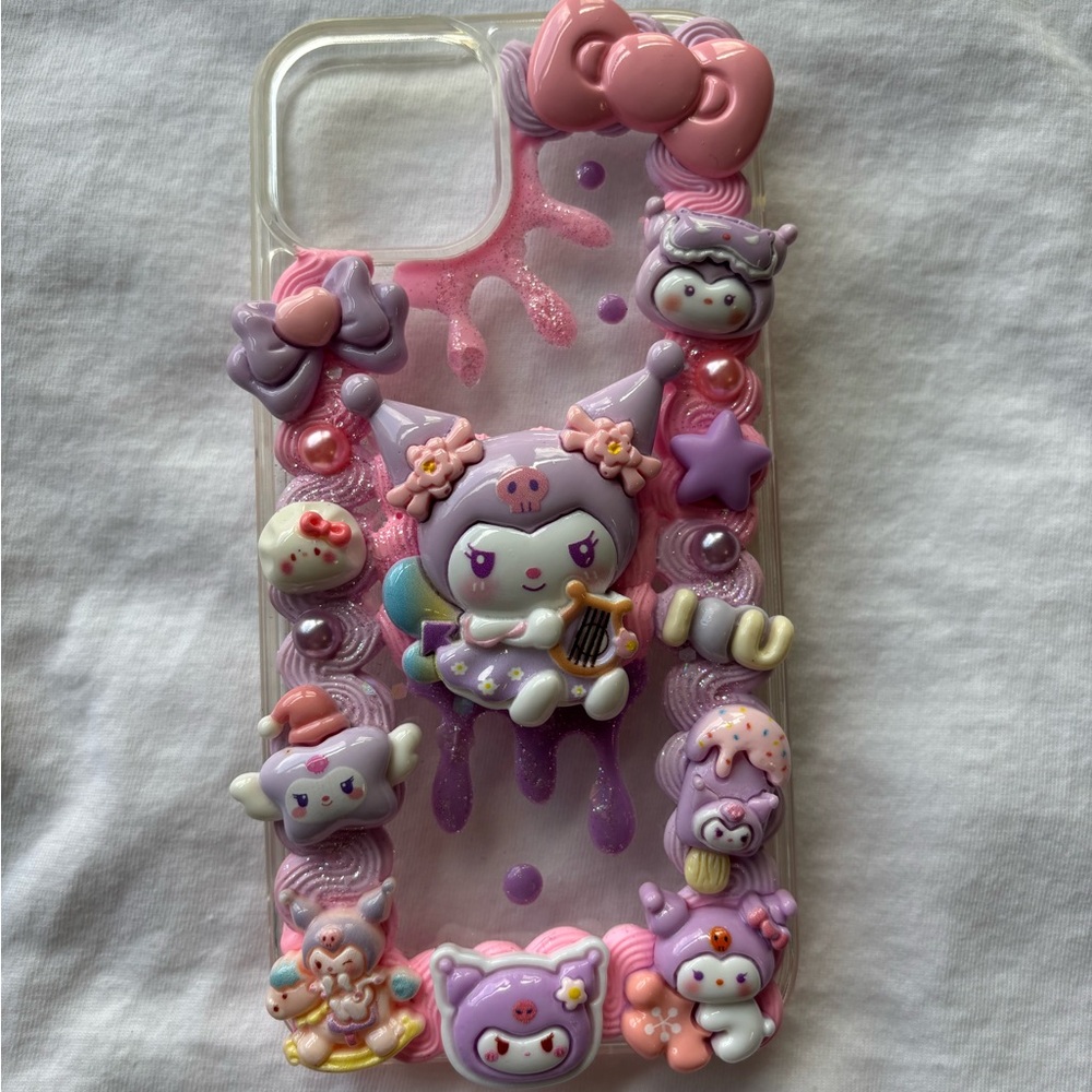Cute Pink and Purple Phone Case kuromi
